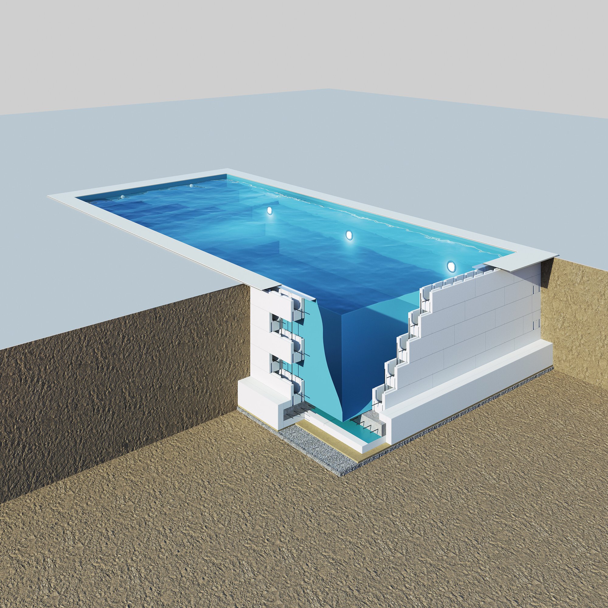 bassin bloc Thermapool coupe